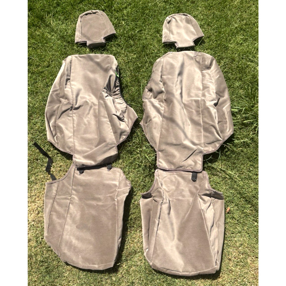 Rave4 2016 Full Set Seat Covers #2400 Beige Synthetic Fabric Microfiber Made USA - Picture 2 of 10